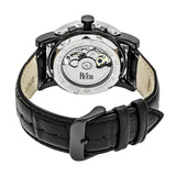 Reign Stavros Automatic Skeleton Leather-Band Watch - Silver/Charcoal REIRN3704