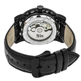 Reign Stavros Automatic Skeleton Leather-Band Watch - Black REIRN3705