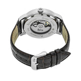 Reign Belfour Automatic Skeleton Leather-Band Watch - Silver/Brown REIRN3602