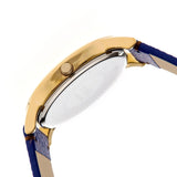 Simplify The 2800 Leather-Band Watch - Gold/Blue SIM2804