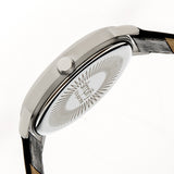 Simplify The 2900 Leather-Band Watch - Silver/Black SIM2901