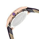 Bertha Selina Mother-of-Pearl Leather-Band Watch - Rose Gold/Plum BTHBR6106