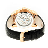 Reign Optimus Automatic Skeleton Leather-Band Watch - Rose Gold/Black REIRN3806