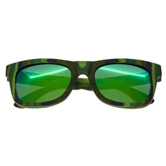 Spectrum Kalama Wood Polarized Sunglasses - Green Stripe/Green SSGS104GN