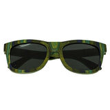 Spectrum Kalama Wood Polarized Sunglasses - Green Stripe/Black SSGS104BK