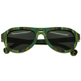 Spectrum Lopez Wood Polarized Sunglasses - Green Stripe/Black SSGS111BK