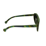 Spectrum Lopez Wood Polarized Sunglasses - Green Stripe/Black SSGS111BK