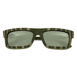 Spectrum Garcia Wood Polarized Sunglasses - Green Zebra/Silver SSGS120SR
