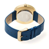 Simplify The 4100 Leather-Band Watch - Gold/Blue SIM4107