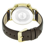 Simplify The 3300 Leather-Band Watch - Dark Brown/Gold SIM3305