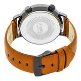 Simplify The 3300 Leather-Band Watch - Orange/Black SIM3307
