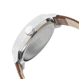 Simplify The 3400 Leather-Band Watch - Silver/Brown SIM3403