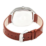 Simplify The 3500 Leather-Band Watch - Silver/Camel SIM3505