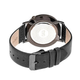 Simplify The 3600 Leather-Band Watch - Charcoal/Black SIM3604