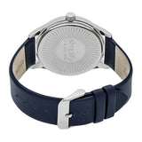 Simplify The 2400 Leather-Band Unisex Watch - Silver/Navy SIM2406