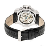 Reign Commodus Automatic Skeleton Leather-Band Watch - Silver REIRN4001