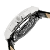 Reign Commodus Automatic Skeleton Leather-Band Watch - Silver REIRN4001