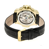 Reign Commodus Automatic Skeleton Leather-Band Watch - Gold/Silver REIRN4003