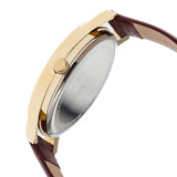 Simplify The 4300 Leather-Band Watch w/Date - Gold/Dark Brown SIM4306