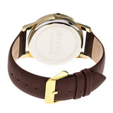 Simplify The 4300 Leather-Band Watch w/Date - Gold/Dark Brown SIM4306