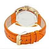 Bertha Amelia Leather-Band Watch w/Date - Orange BTHBR6306