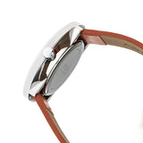 Simplify The 4500 Leather-Band Watch - Silver/Orange SIM4503