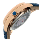 Empress Helena Leather-Band Watch w/Date - Rose Gold/Blue EMPEM1806