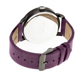 Simplify The 4200 Leather-Band Watch - Purple SIM4207