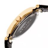 Bertha Elizabeth Unique Bezel Leather-Band Watch - Rose Gold/Black BTHBR6605