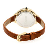 Bertha Madison Sunray Dial Leather-Band Watch - Camel/Gold BTHBR6705