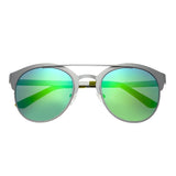 Breed Phoenix Titanium Polarized Sunglasses - Silver/Blue Green BSG036SL
