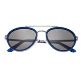 Breed Gemini Titanium Polarized Sunglasses - Silver-Blue/Silver BSG038SL
