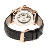 Reign Kahn Automatic Skeleton Leather-Band Watch - Rose Gold/Black REIRN4306
