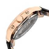 Reign Kahn Automatic Skeleton Leather-Band Watch - Rose Gold/Black REIRN4306