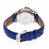 Bertha Abby Swiss Leather-Band Watch - Silver/Blue BTHBR6805