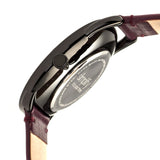 Simplify The 4900 Leather-Band Watch w/Date - Black/Plum SIM4904