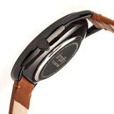 Simplify The 4900 Leather-Band Watch w/Date - Black/Orange SIM4905