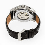 Reign Philippe Automatic Skeleton Leather-Band Watch - Black/Silver REIRN4604