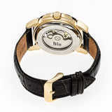 Reign Philippe Automatic Skeleton Leather-Band Watch - Gold/Black REIRN4605