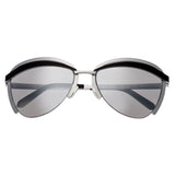 Bertha Aubree Polarized Sunglasses - Silver/Black BRSBR017S