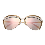 Bertha Aubree Polarized Sunglasses - White/Rose Gold BRSBR017W