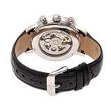 Empress Beatrice Automatic Skeleton Dial Leather-Band Watch w/Day/Date - Silver EMPEM2001