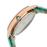 Bertha Madeline MOP Leather-Band Watch - Turquoise BTHBR7108