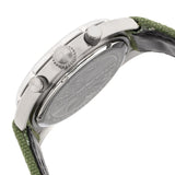 Morphic M53 Series Chronograph Fiber-Weaved Leather-Band Watch w/Date - Silver/Olive MPH5302