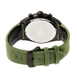 Morphic M53 Series Chronograph Fiber-Weaved Leather-Band Watch w/Date - Black/Olive MPH5306