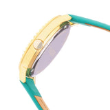Bertha Luna Mother-Of-Pearl Leather-Band Watch - Turquoise BTHBR7703