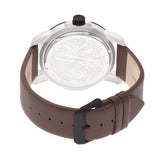 Morphic M54 Series Leather-Band Chronograph Watch - Silver/Brown MPH5404