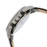 Breed Lacroix Chronograph Leather-Band Watch - Gunmetal/Black BRD6804