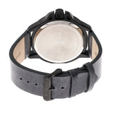 Breed Bryant Leather-Band Watch w/Date - Black/Grey BRD7103