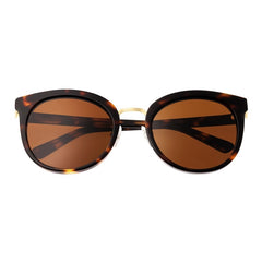 Bertha Lucy Polarized Sunglasses - Dark Brown Tortoise/Brown